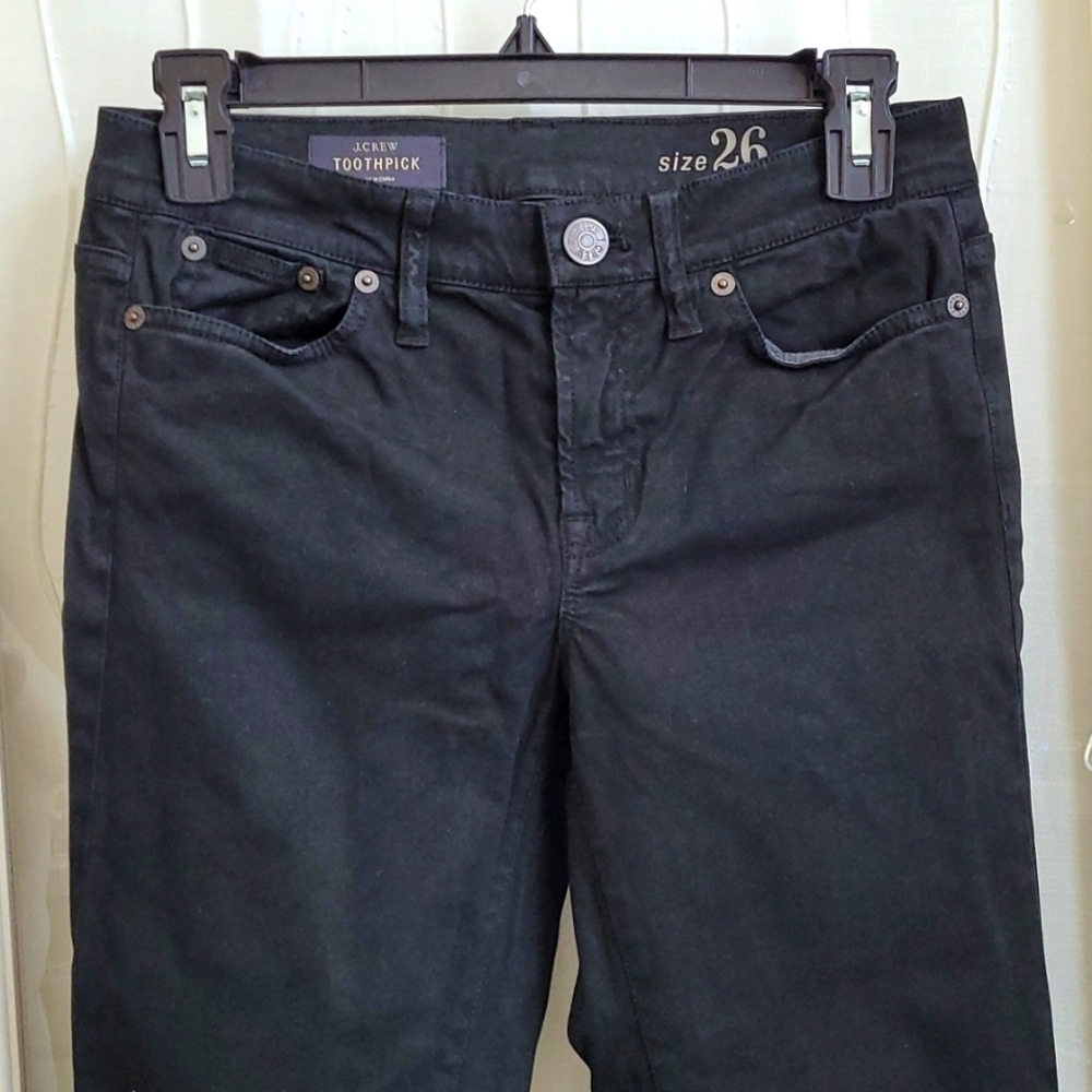 J. Crew Toothpick Black Jean